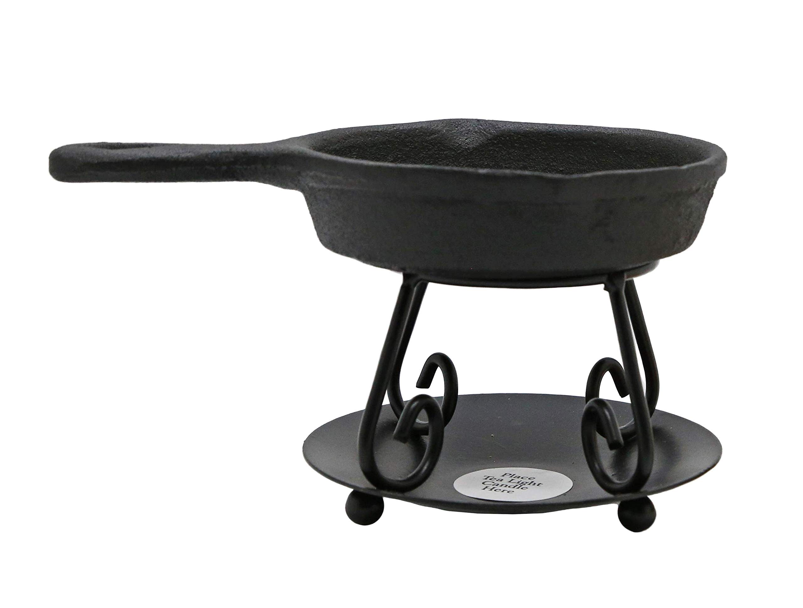 Premium BRIGHT IDEAS Wax Melter - Cast Iron Skillet with Adjustable Warmer & Decorative Trivet for Home Fragrance, Aromatherapy, and Cozy Ambiance | Perfect for Living Room, Bedroom, and Spa Relaxation