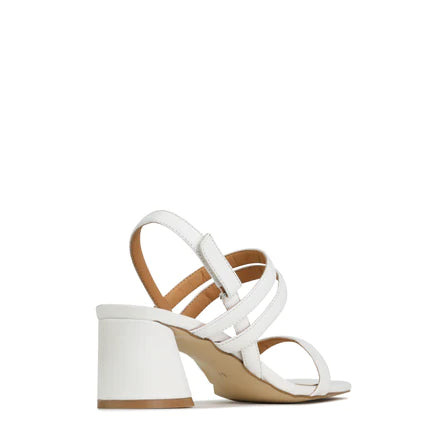EOS Petella Women's White Leather Summer Slingback Sandals - Comfortable Casual Shoes for Beach, Vacation & Everyday Wear