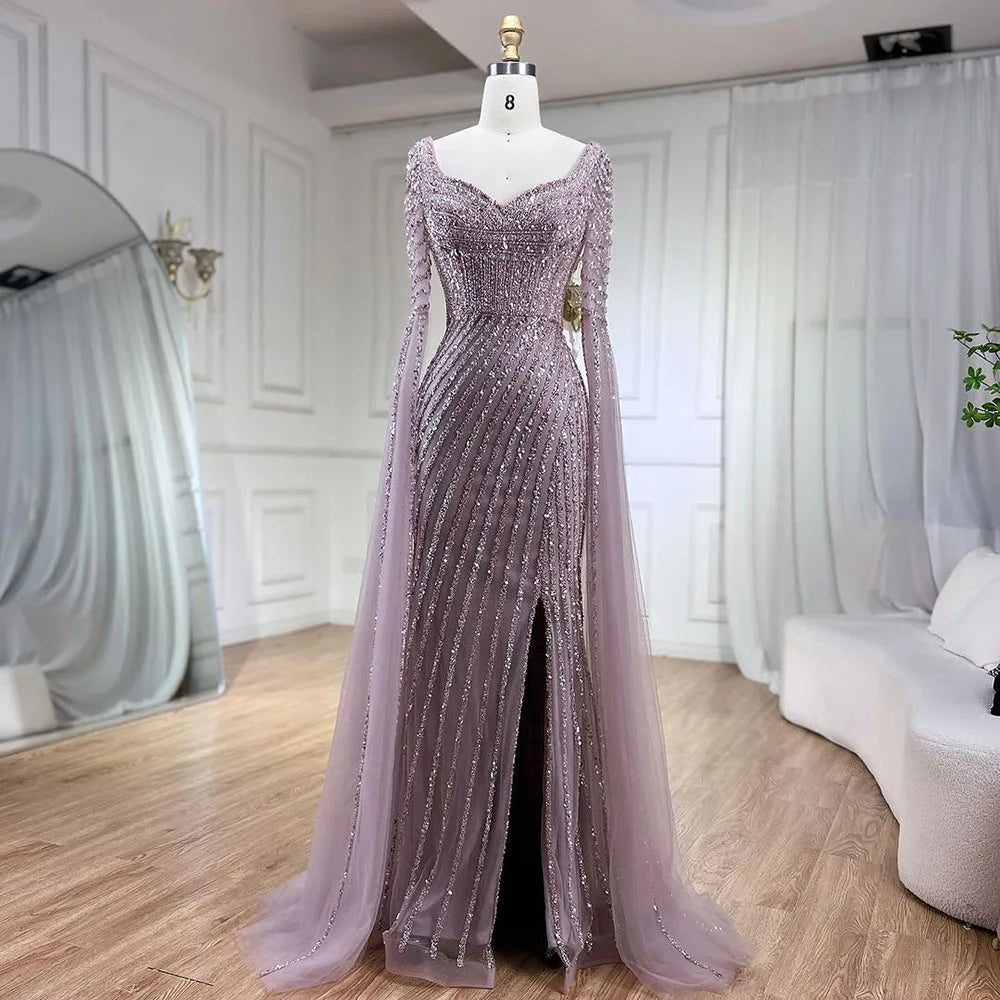 Serene Hill Blue Sweetheart Mermaid Evening Gown with Beaded Overskirt - Luxury Women's Wedding Party Dress 2025 LA72314 | Perfect for Formal Events, Prom, Bridal Showers & Red Carpet Occasions