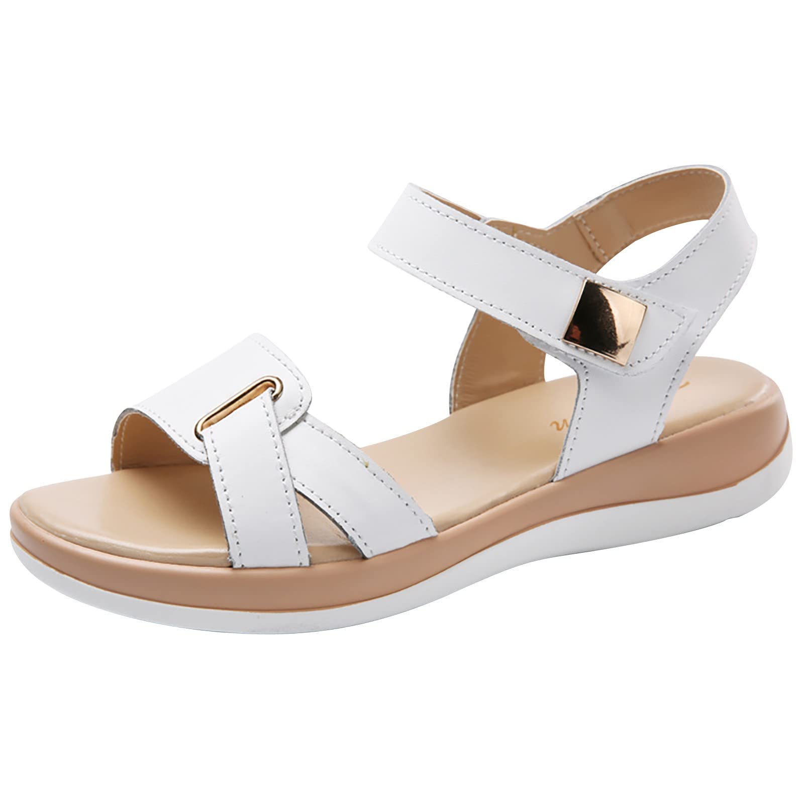 Women's Shark Slides Sandals - Comfortable Beach Sandals for Women, Size 9, White - Perfect for Poolside, Summer Outings & Casual Wear