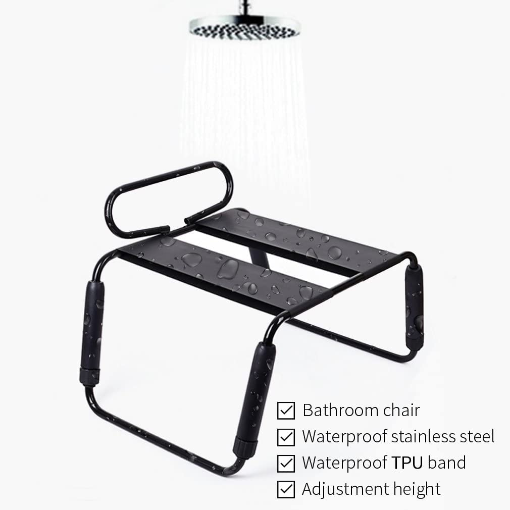Adjustable Sex Stool - Multifunctional Weightless Sex Chair for Couples & Women, Bounce Support with Handles (Black) - Perfect for Bedroom, Spice Up Intimacy & Enhance Pleasure