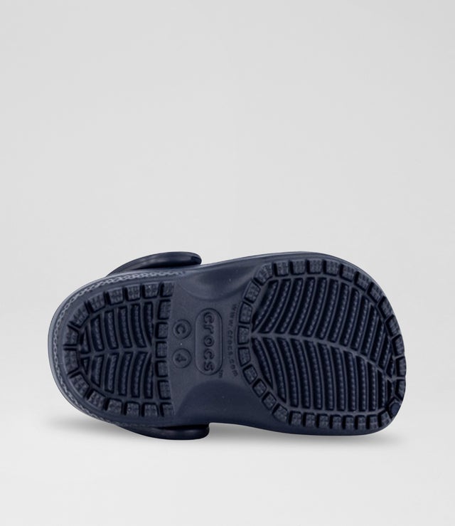 Crocs Kids Classic Navy Clog - Comfortable & Lightweight Water Shoes for Boys & Girls - Perfect for Beach, Pool, and Outdoor Play