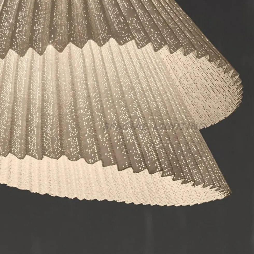 Modern White Double Layer Cone Pendant Light - Elegant Ceiling Lighting for Living Room, Bedroom, or Dining Area