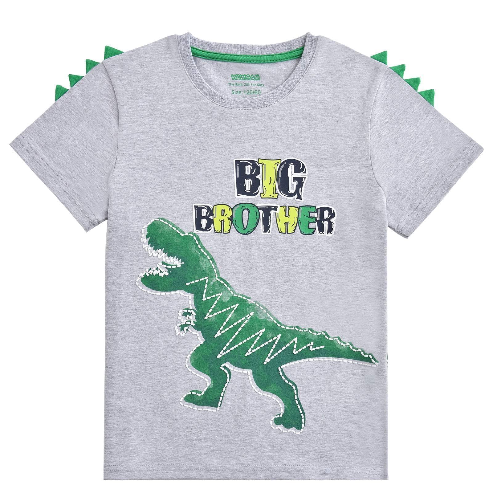 Dinosaur Big Brother Announcement T-Shirt - Cute Sibling Outfits for Toddler Boys | Gender Reveal, New Baby Announcement, Family Matching Outfits