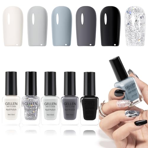 Black, White, Gray, Glitter