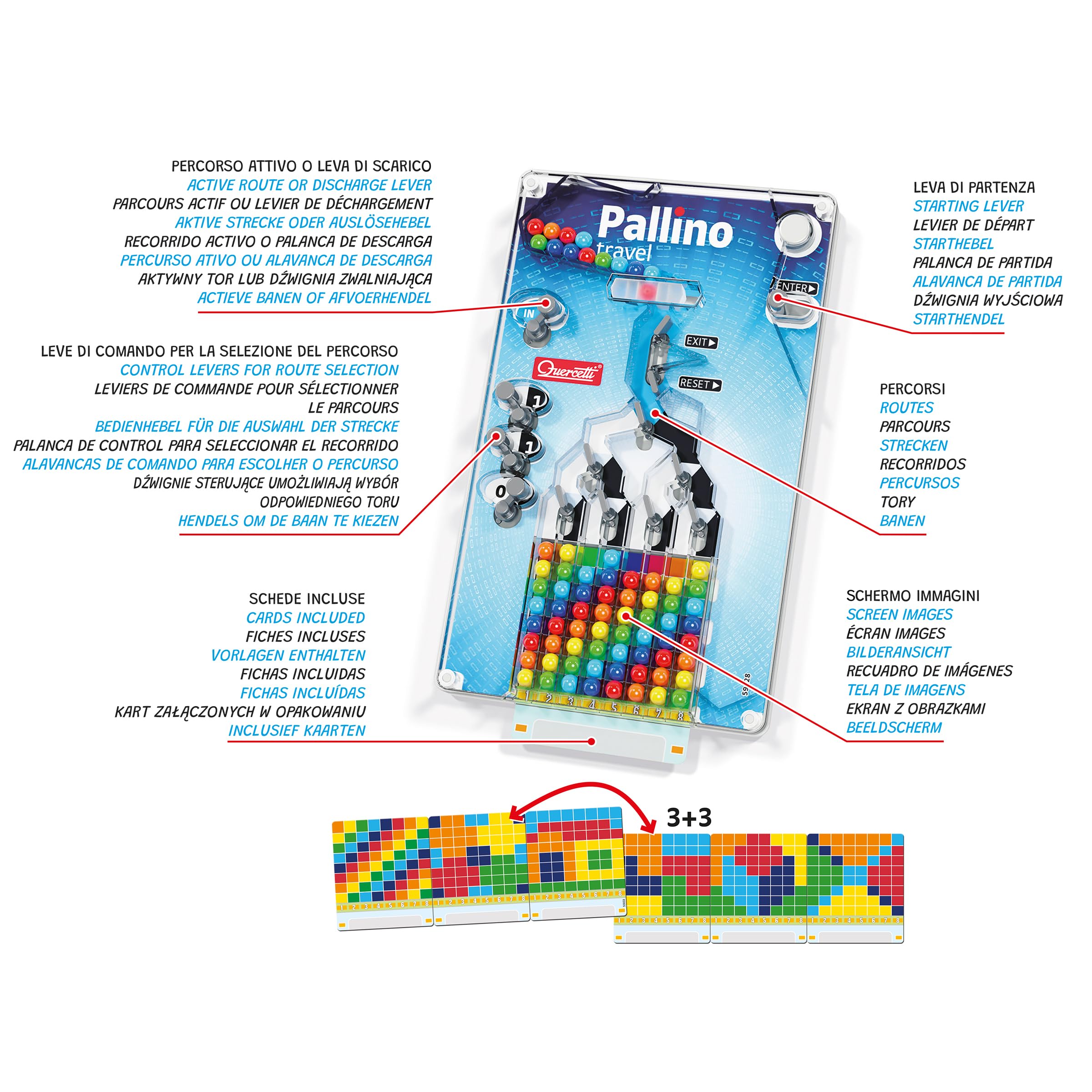 Quercetti Mini Pallino Building Toy Set for Kids - 50 Colorful Balls & Pegs, STEM Learning Educational Construction Play for Ages 3+ - Perfect for Preschool Classroom, Birthday Gifts & Creative Playtime