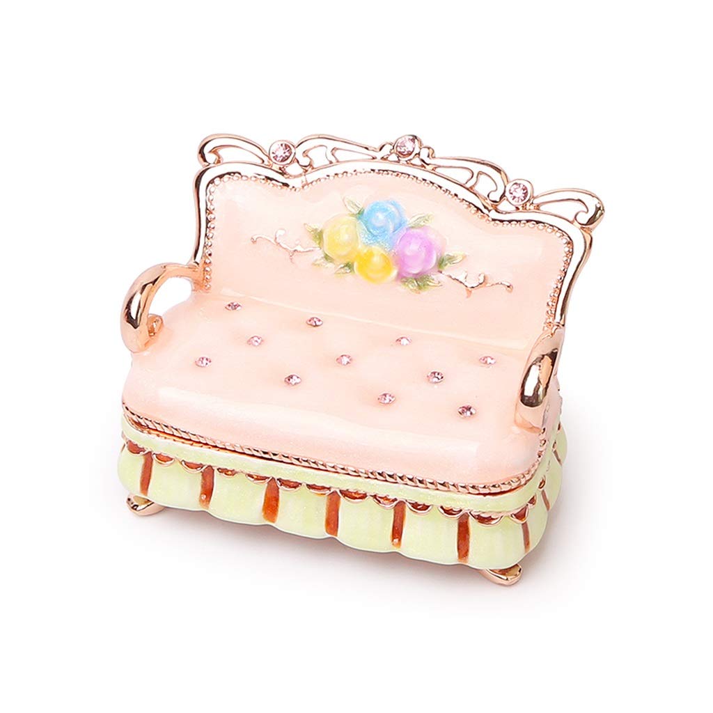Elegant Decorative Jewelry Box for Women - Mini Sofa Trinket Storage Organizer | Perfect for Gift, Home Decor & Jewelry Collection