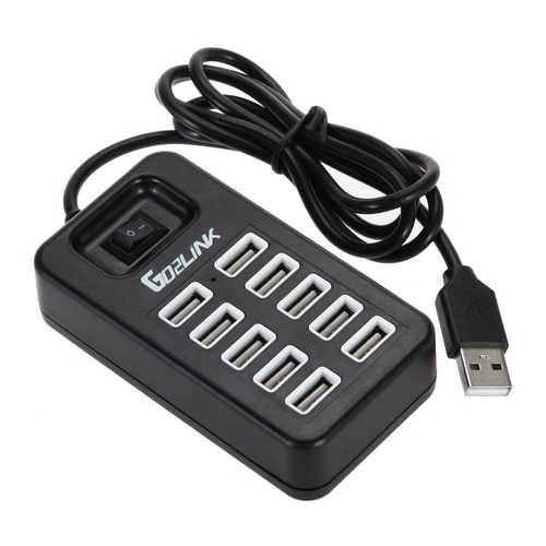 Bakeey 10-Port USB 2.0 Charging Station with Individual On/Off Switches - Fast Multi-Port USB Hub Charger for iPhone, Android, iPad, Tablets - Perfect for Home, Office, Travel & Family Charging Needs