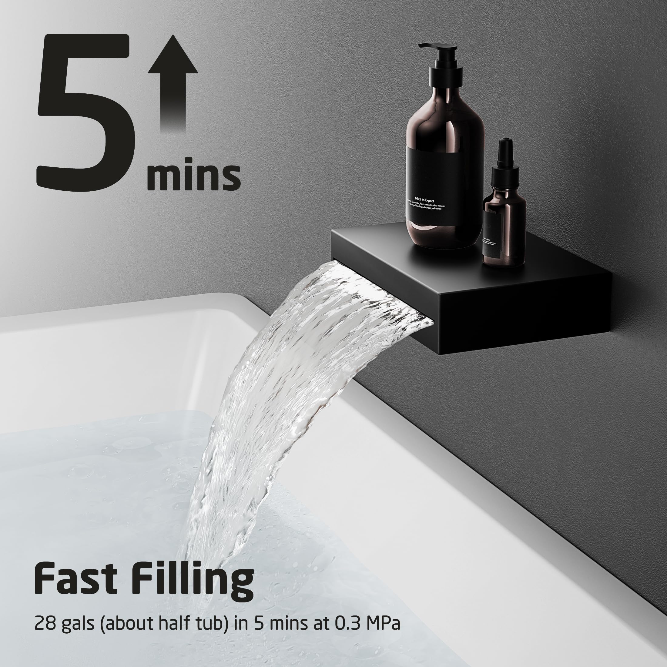 Premium Matte Black Shower System with 10