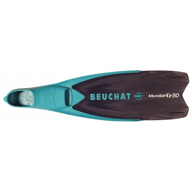 Beuchat Mundial One 50 Freediving Fins - Blue | Professional Snorkeling & Spearfishing Gear for Ocean Adventures