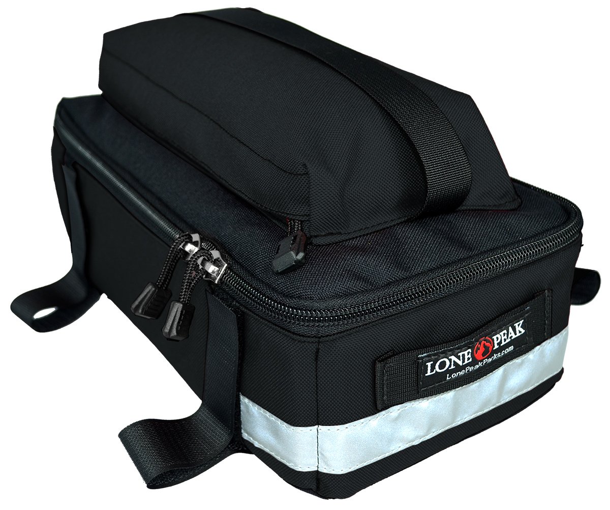 Lone Peak Shorty Rear Rack Bike Bag with Zipper & Pocket - Durable 1000D Nylon Large Capacity Bicycle Seat Storage Pack - Perfect for Commuting, Touring & Outdoor Cycling Accessories