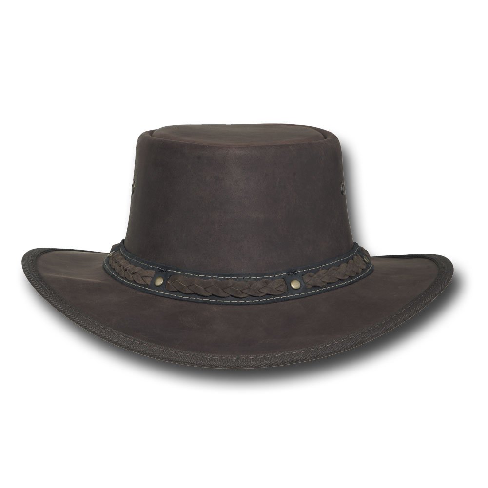 Squashy Bronco Leather Hat for Outdoor Adventures