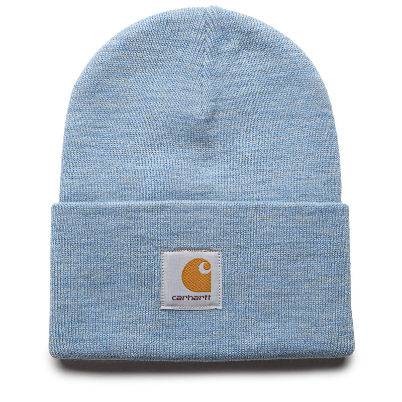 Carhartt WIP Acrylic Watch Beanie - Dusty Ice Heather - Warm Winter Hat for Men & Women - Perfect for Skiing, Snowboarding & Outdoor Activities