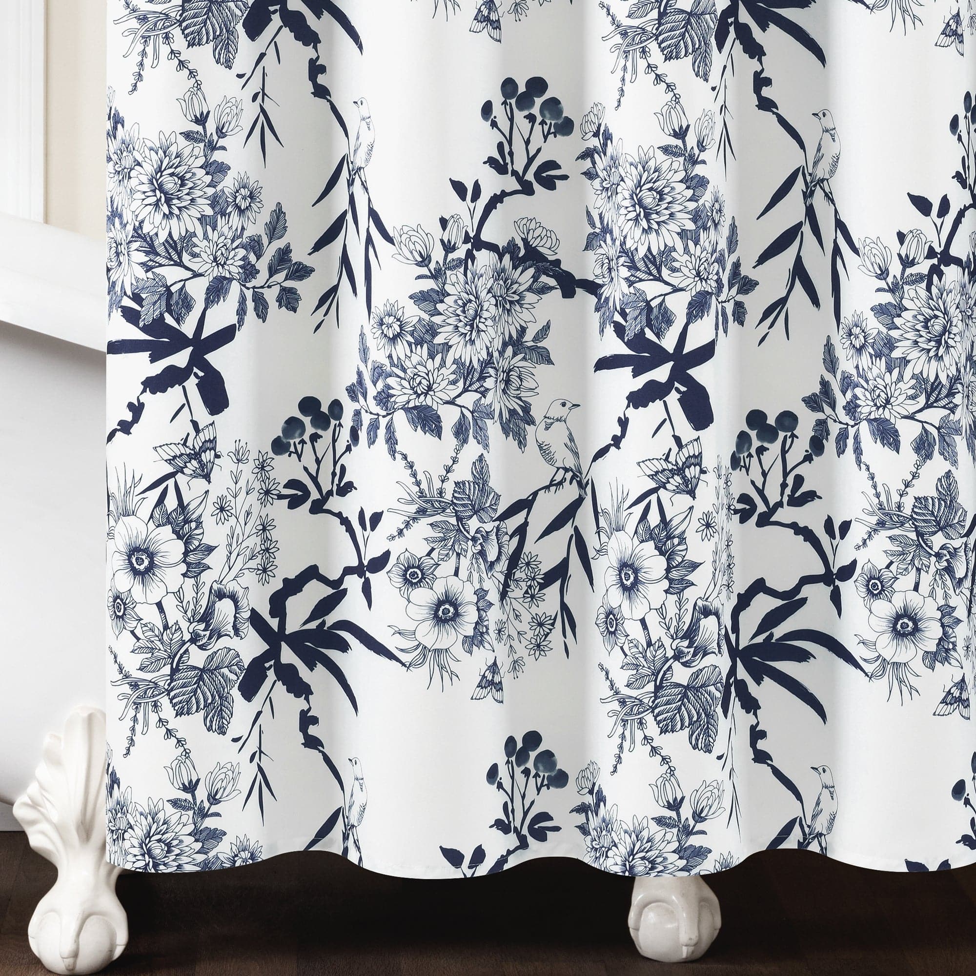 Botanical Garden Shower Curtain - Waterproof Bathroom Decor with Nature Inspired Floral Design - Perfect for Spa, Farmhouse, or Boho Style Bathrooms