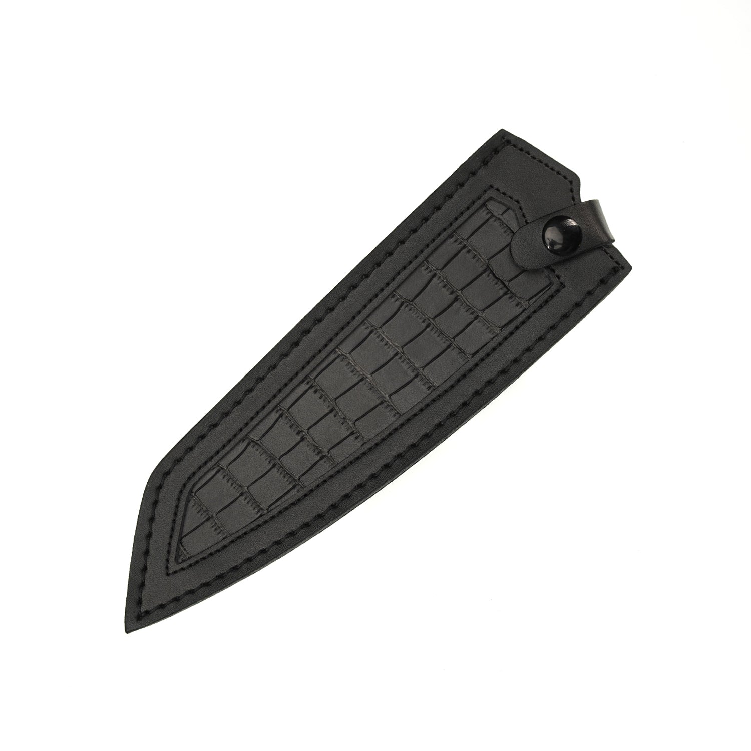 Premium Black Leather Sheath for Bunka Knife - Durable & Stylish Knife Cover for Kitchen, Camping & Outdoor Use