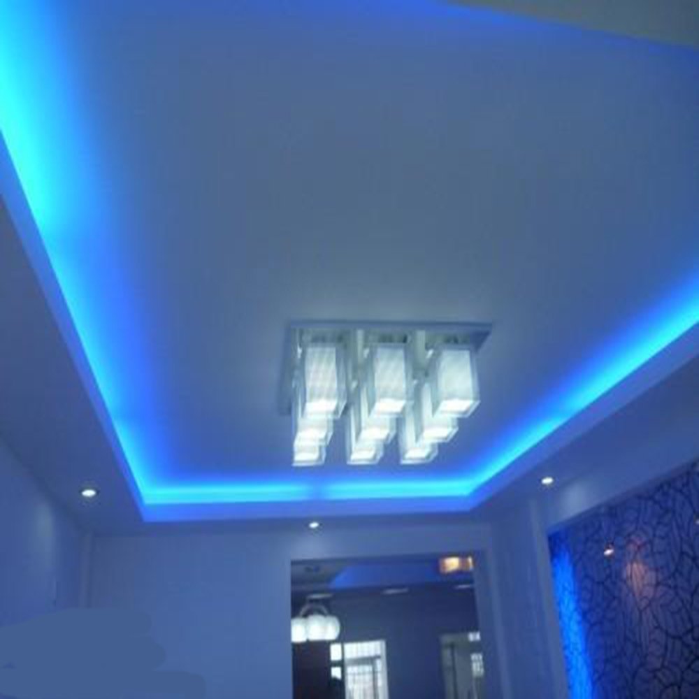 XUNATA 16.4ft LED Strip Lights 600 LEDs - Waterproof Flexible Neon Rope Light DC 12V 2835 SMD - Blue Silicone Tape Light for Bedroom, Kitchen, Party, Christmas, Outdoor & Indoor Decoration DIY Lighting