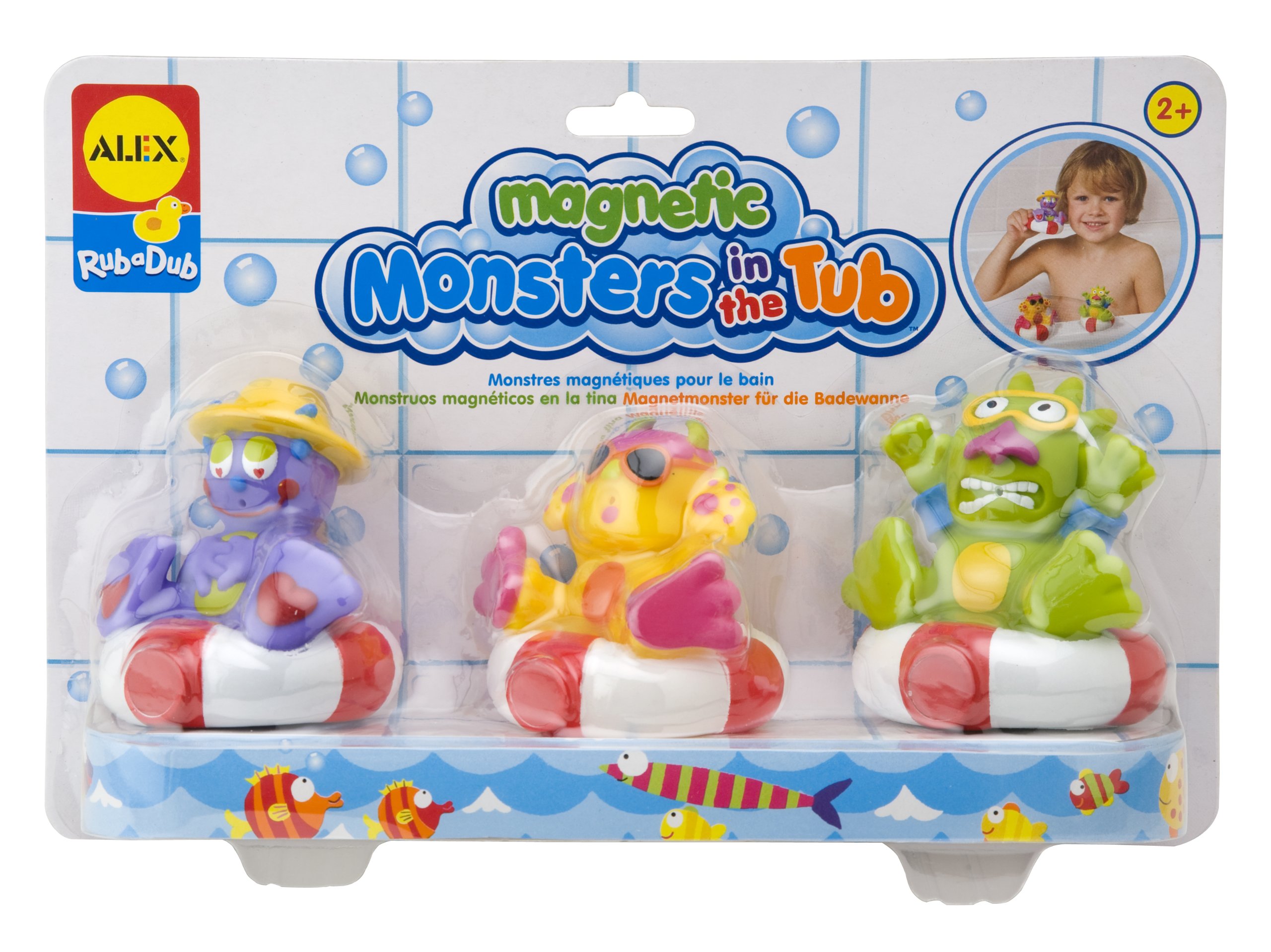 ALEX Toys Rub a Dub Magnetic Monsters - Fun Bath Time Learning Toy for Kids | STEM Educational Water Play | Perfect for Toddlers & Preschoolers | Great Gift for Boys & Girls Ages 3+