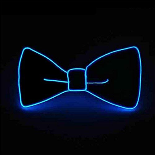 Glowing LED Bow Tie for Men & Women - Adjustable Light Up Bowtie with EL Wire - Perfect for Parties, Raves, Weddings & Cosplay
