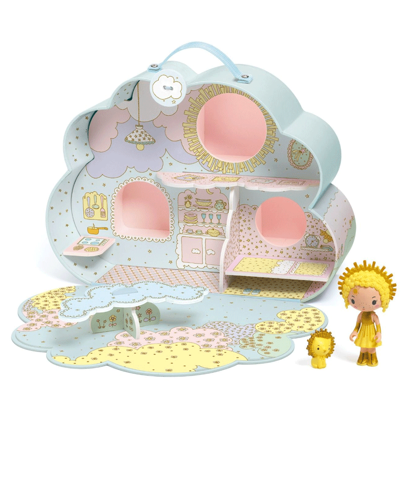 Mini Cloud Tinyly Dollhouse - Portable & Durable Play House for Kids | Perfect for Indoor & Outdoor Pretend Play, Birthday Gifts, and Nursery Decor