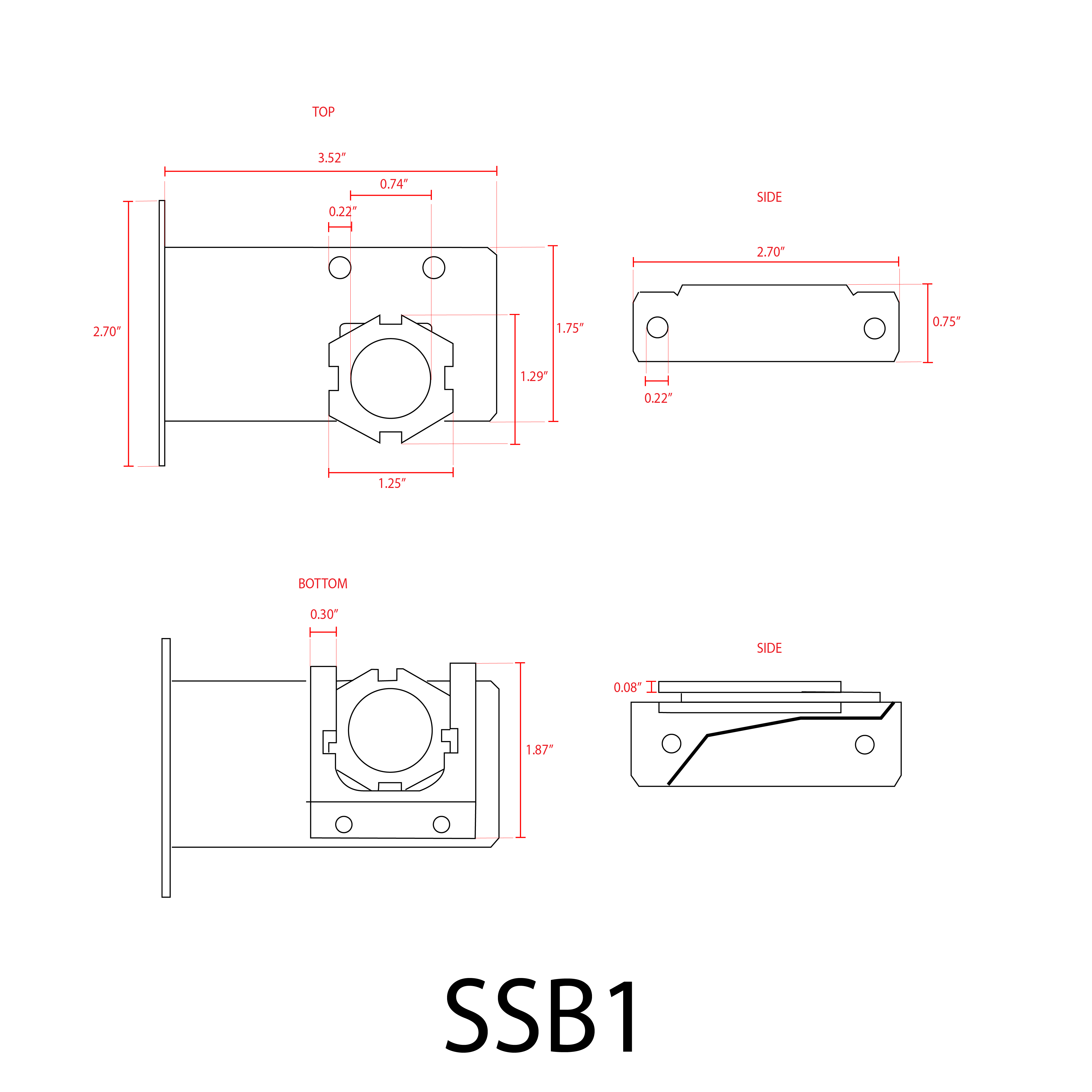 SSB1 Stainless Steel Gutter Mount Bracket for Landscape Lighting Fixtures - Outdoor Garden & Pathway Light Installation Accessory