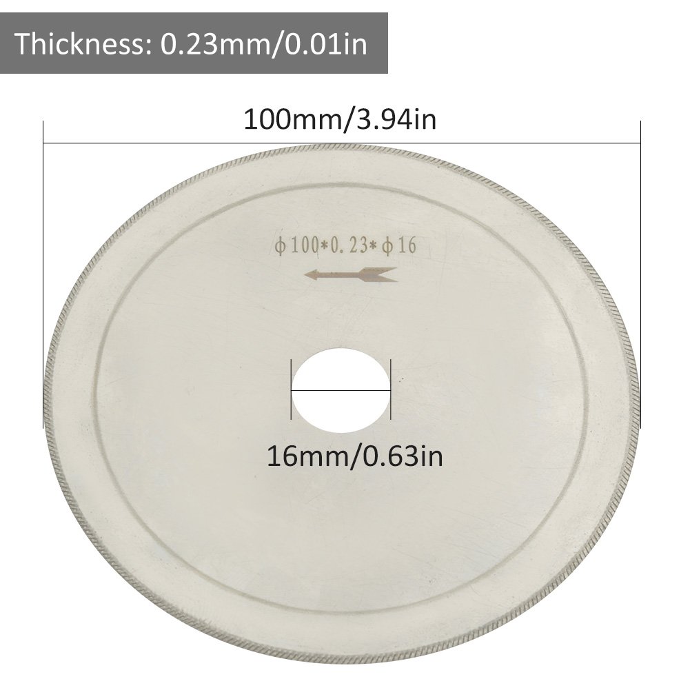 10pcs Ultra Thin Diamond Saw Blades 100mm - Lapidary Jewelry Cutting Blades for Angle Grinder & Tile Saw - Perfect for Porcelain Tiles, Granite, Marble Cutting - DIY Gems, Stone, Ceramic Projects