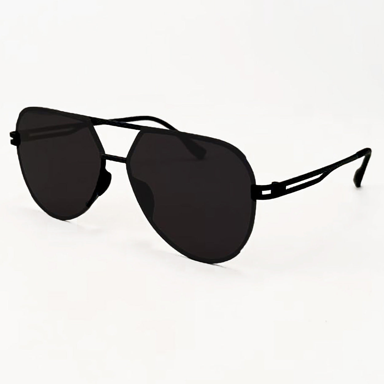 Untangled x Emily Tangle-Free Black Aviator Sunglasses for Women - Polarized UV Protection - Fashionable & Lightweight for Driving, Travel & Outdoor Activities
