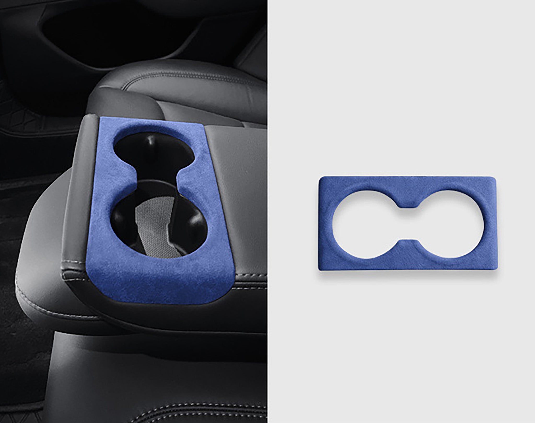 Tesla Alcantara Cup Holder Cover for 2024+ Model 3 Highland - Premium Interior Accessory for Car Organization & Luxury Upgrade | Perfect for Daily Commute, Road Trips & Protecting Your Tesla's Interior