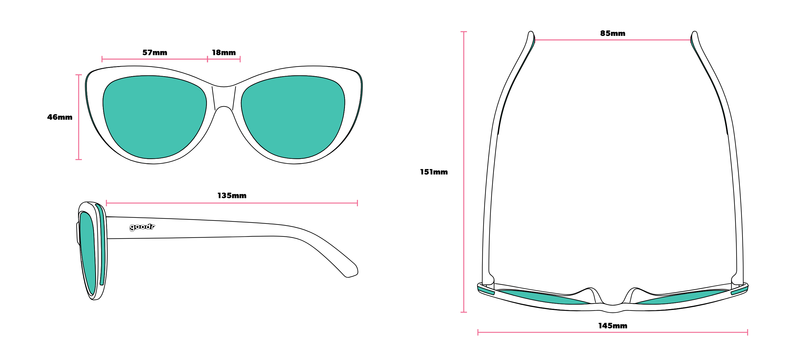 Goodr Sunglasses for Running - Polarized UV Protection, Lightweight & Stylish Rainbow Runway Design - Perfect for Jogging, Cycling & Outdoor Sports