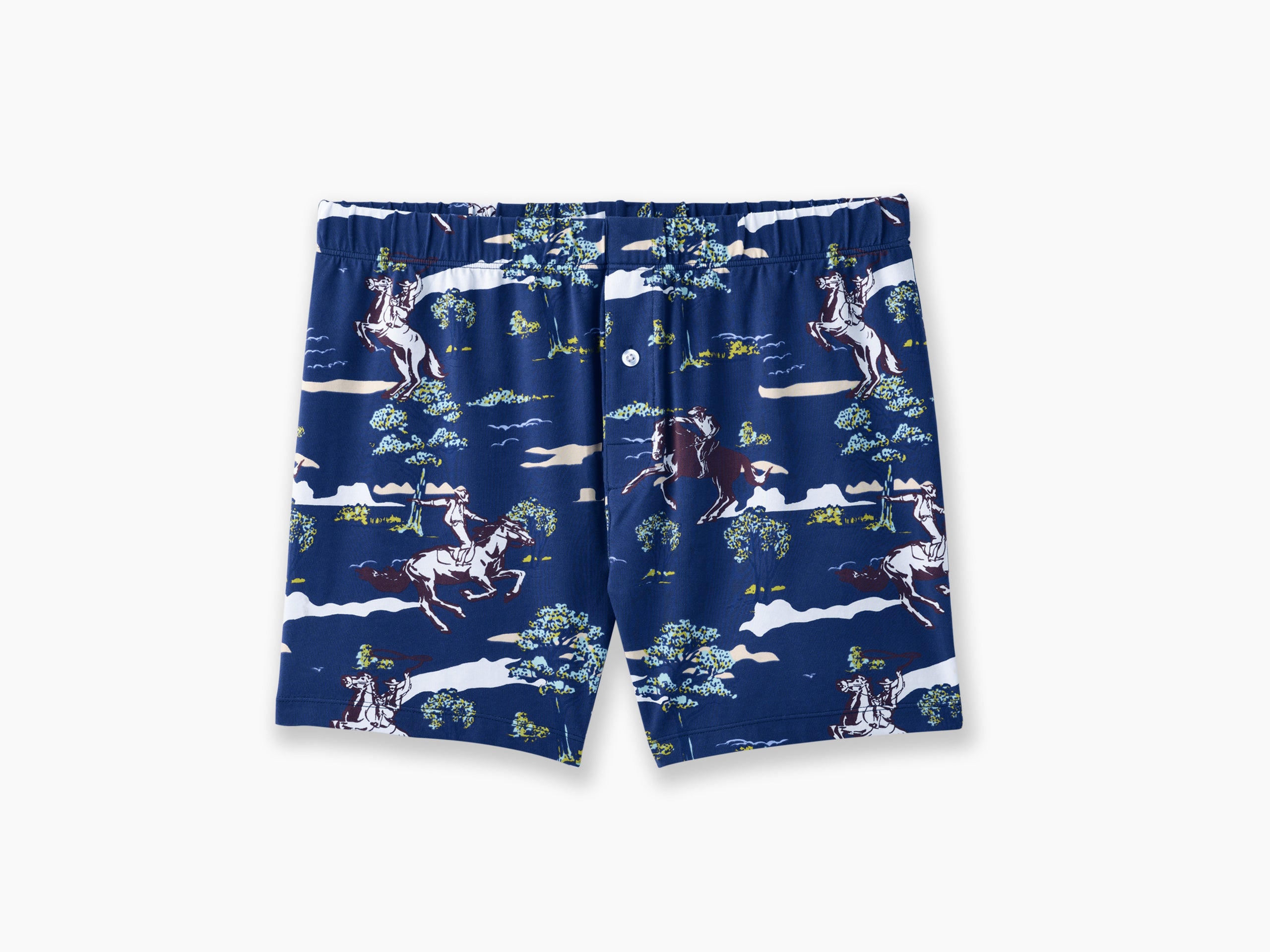 Slim Fit Boxer Briefs for Men - Comfortable Navy Blue Underwear for Everyday Wear & Rodeo Events