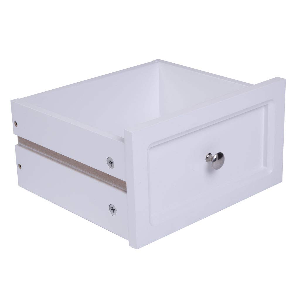 2-Piece White Wooden Nightstand Set with 2 Drawers - Bedside Table, Sofa Side Table for Bedroom & Living Room - Perfect as Lamp Table, Accent Furniture for Home Decor