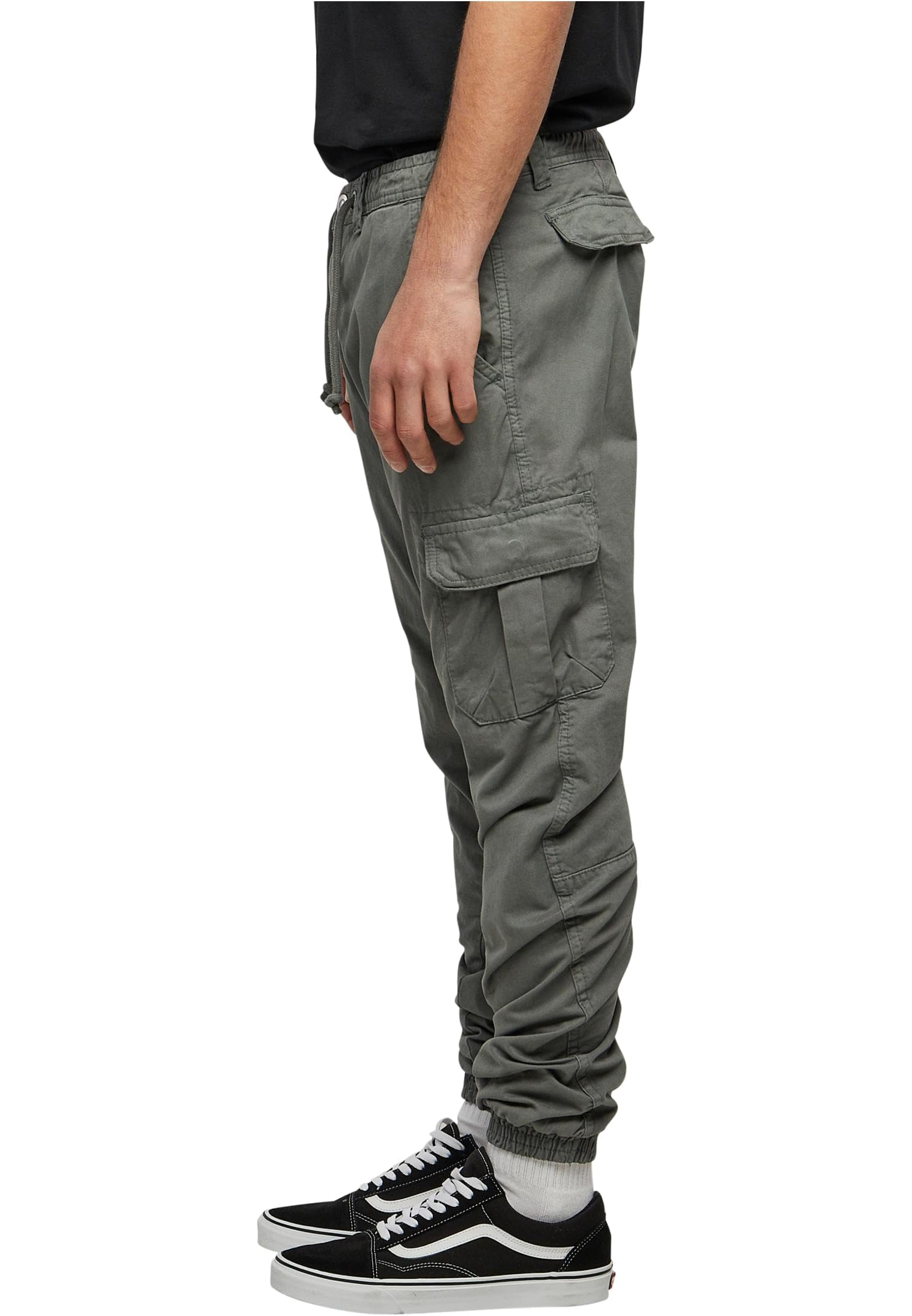 Men's Cargo Jogger Pants - TB1268 Tactical Workout Joggers, Dark Grey, Large Size for Outdoor Hiking, Gym & Casual Wear