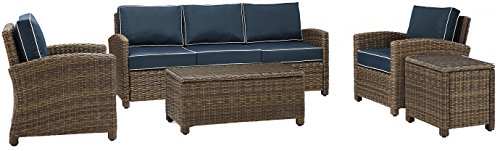 Brown With Navy Cushions