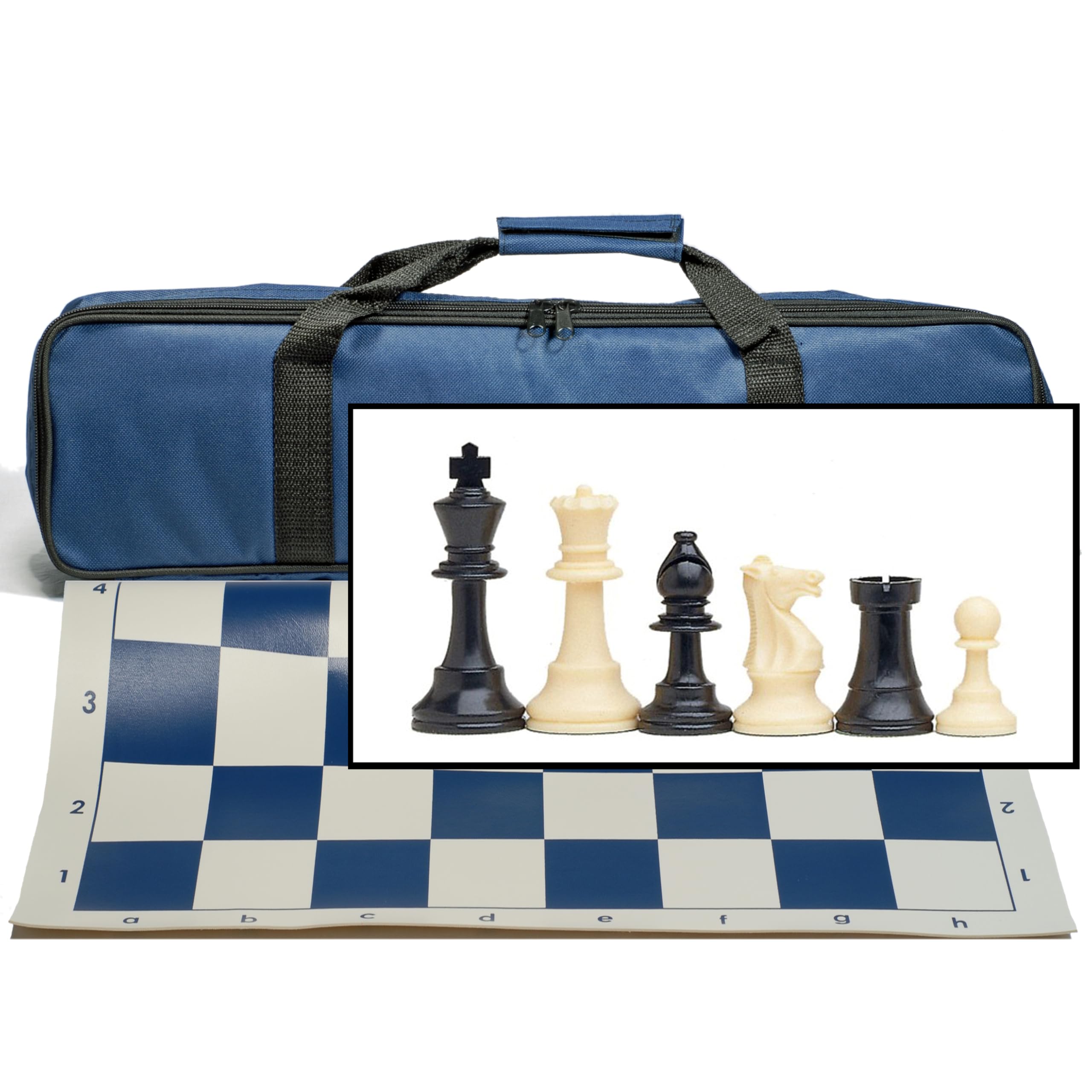 WE Games Royal Blue Travel Chess Set - 20