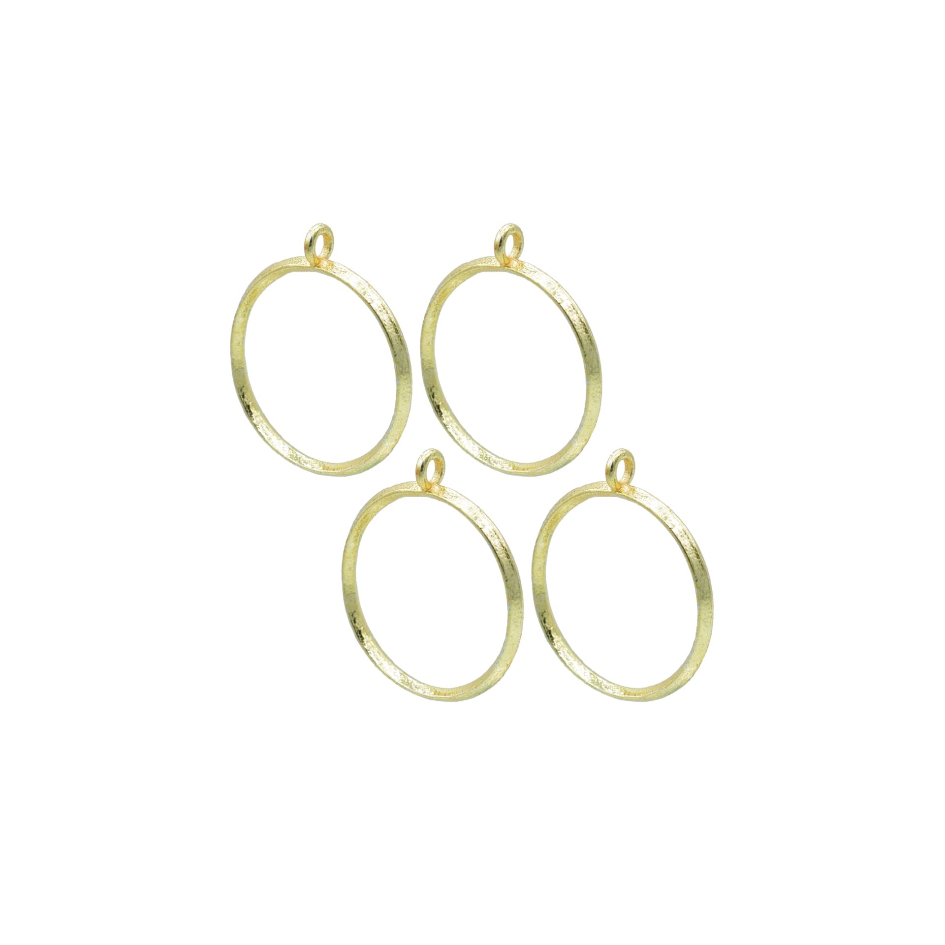 BanteyBanatey® 4-Piece Golden Round Open Back Bezels - DIY Resin Jewelry Making Supplies for Pendants, Keychains, Earrings & Craft Projects | Perfect for Handmade Gifts, Scrapbooking & Home Decor