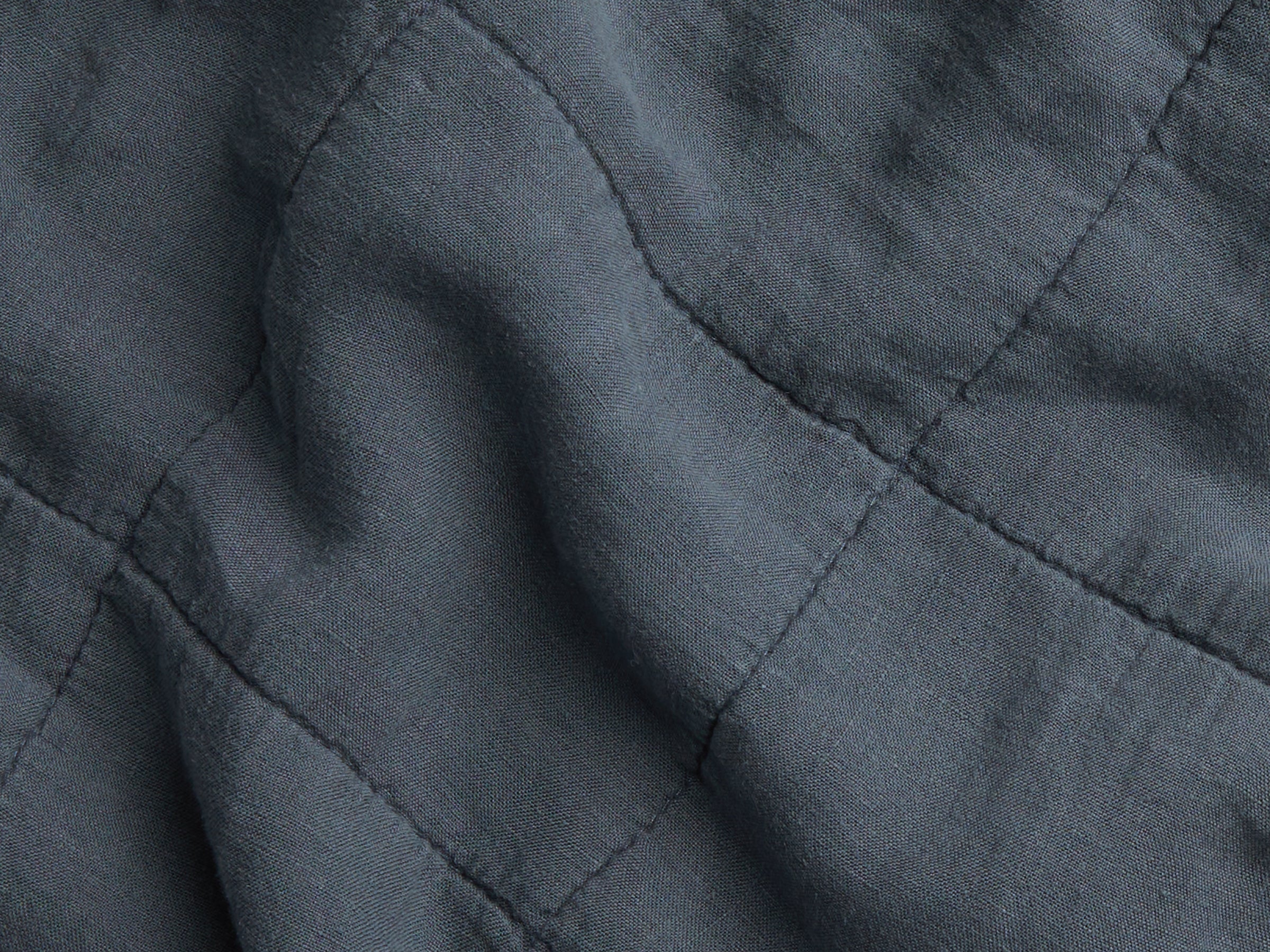 Linen Box Quilted Sham Set (Dusk) - Premium Bedding Pillow Covers for Queen Size - Soft & Breathable Linen Fabric - Perfect for Bedroom Decor, Guest Room, and Luxury Hotels