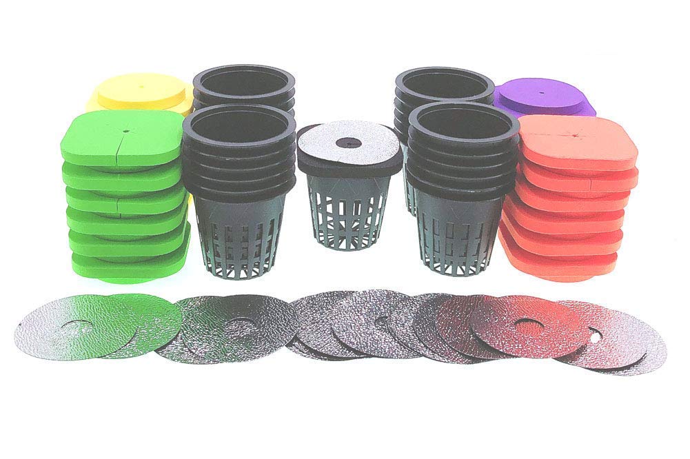 24-Site Deep Water Culture (DWC) Hydroponic Propagator Kit with 25 Sets of 2-Inch Net Pots & Inserts - Perfect for Indoor Herb Gardens, Seed Starting, and Hydroponic Plant Growth