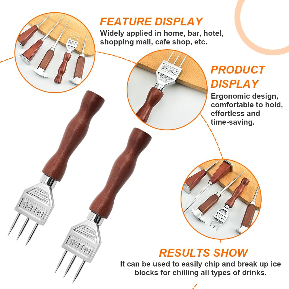 Japanese Style Stainless Steel Ice Pick - Portable Manual Ice Crusher for Kitchen, Cocktails, and Outdoor Use - Durable Fridge Ice Chipper Tool for Bars, Parties, and Camping