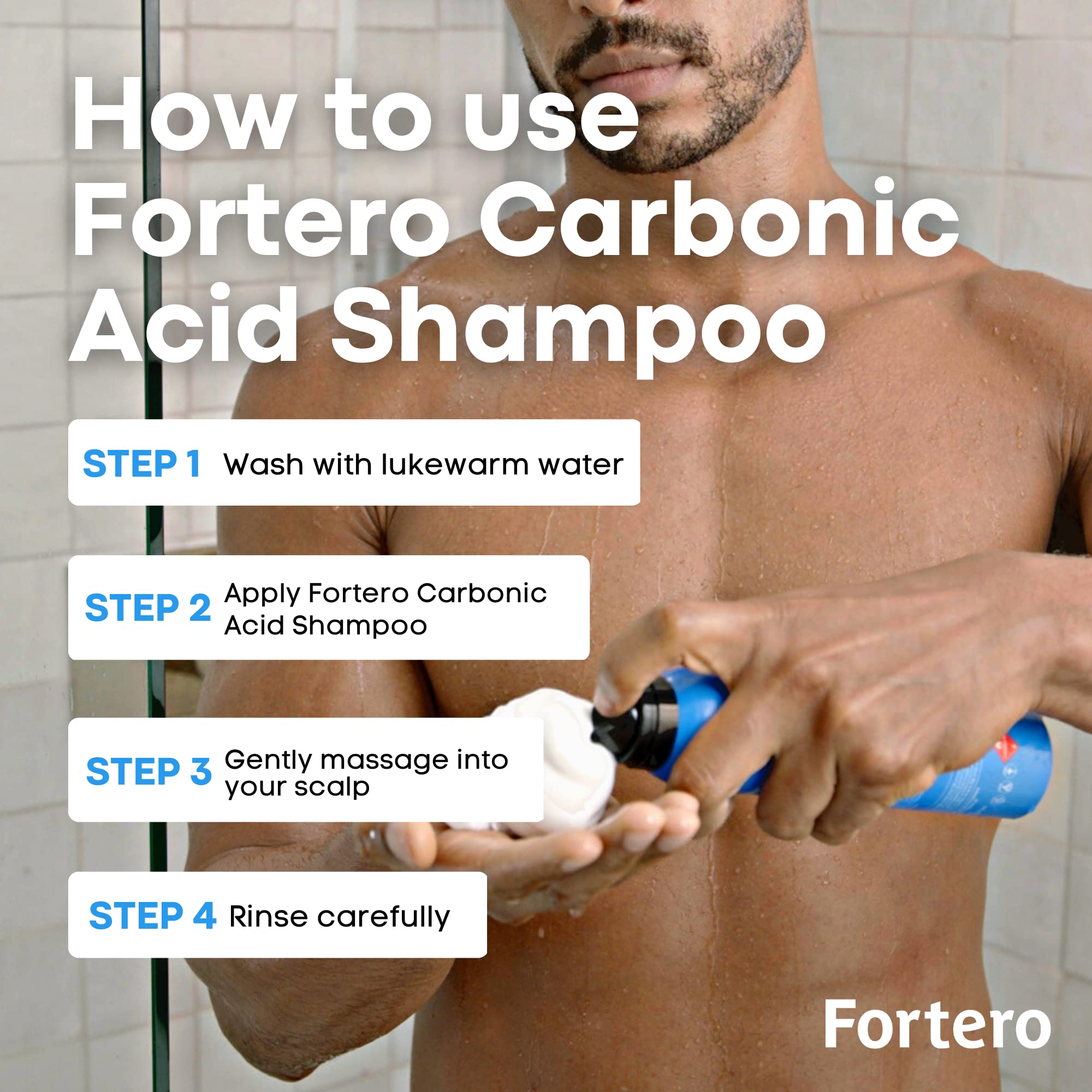 Fortero Hair Regrowth Treatment for Men - 5% Minoxidil Shampoo & Conditioner Set for Hair Loss, Baldness & Alopecia - Hair Thinning Solution & Restoration System Bundle - Perfect for Daily Use & Scalp Care Routine