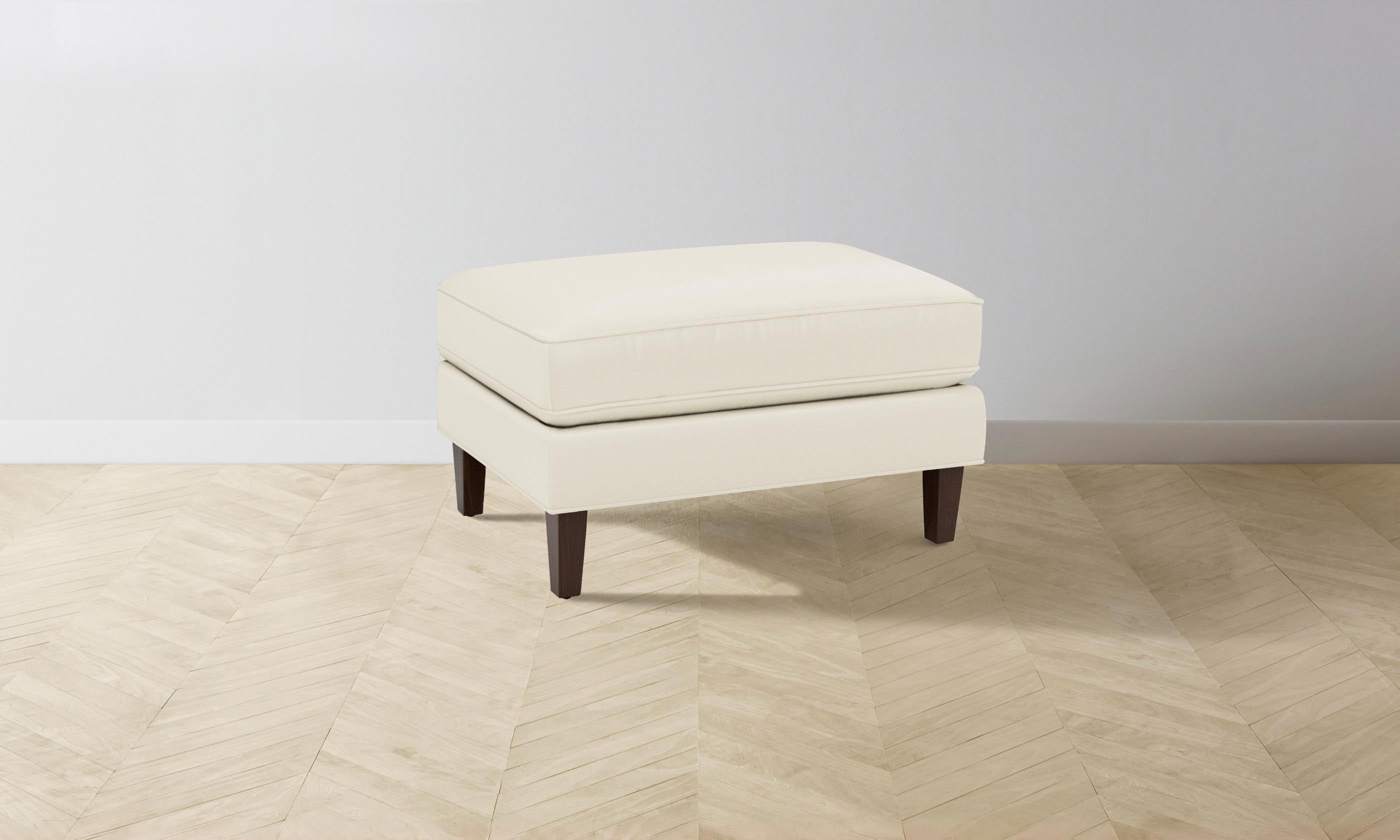 Premium Crosby Ottoman with Pebbled Leather Upholstery - Elegant Swan Design for Living Room, Bedroom & Lounge Comfort