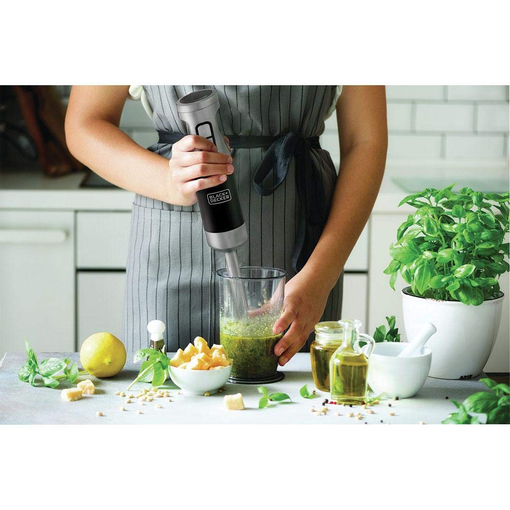 **Black+Decker MK600 3-in-1 Mini Stand Mixer & Food Processor, Stainless Steel Design, 127V – Perfect for Baking, Blending & Food Prep in Small Kitchens**