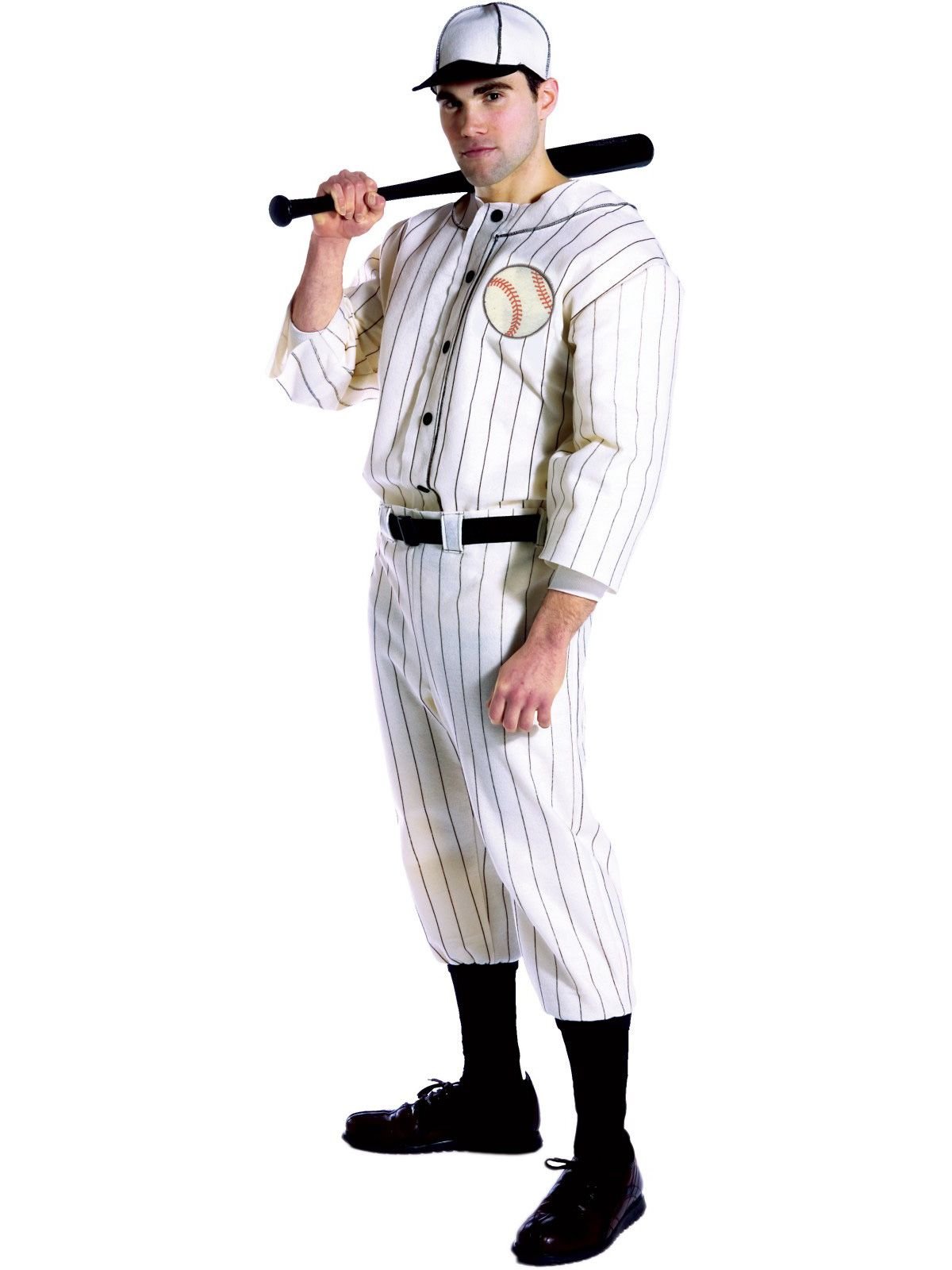 Vintage Baseball Player Costume Set with Hat - Rasta Imposta Old Tyme Uniform for Halloween, Cosplay & Sports Theme Parties