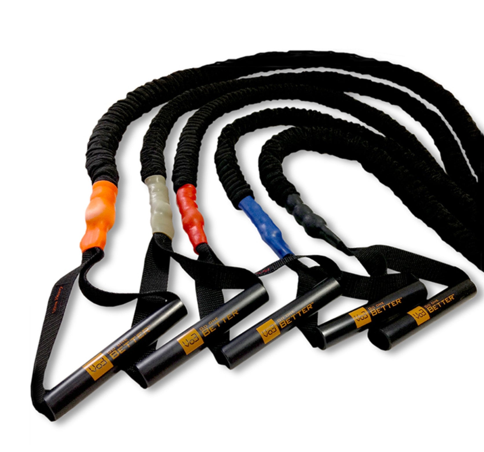 VO3 Resistance Bands for Strength Training - Stretch Exercise Bands for Home Gym, Yoga, Pilates & Physical Therapy - Improve Fitness & Flexibility