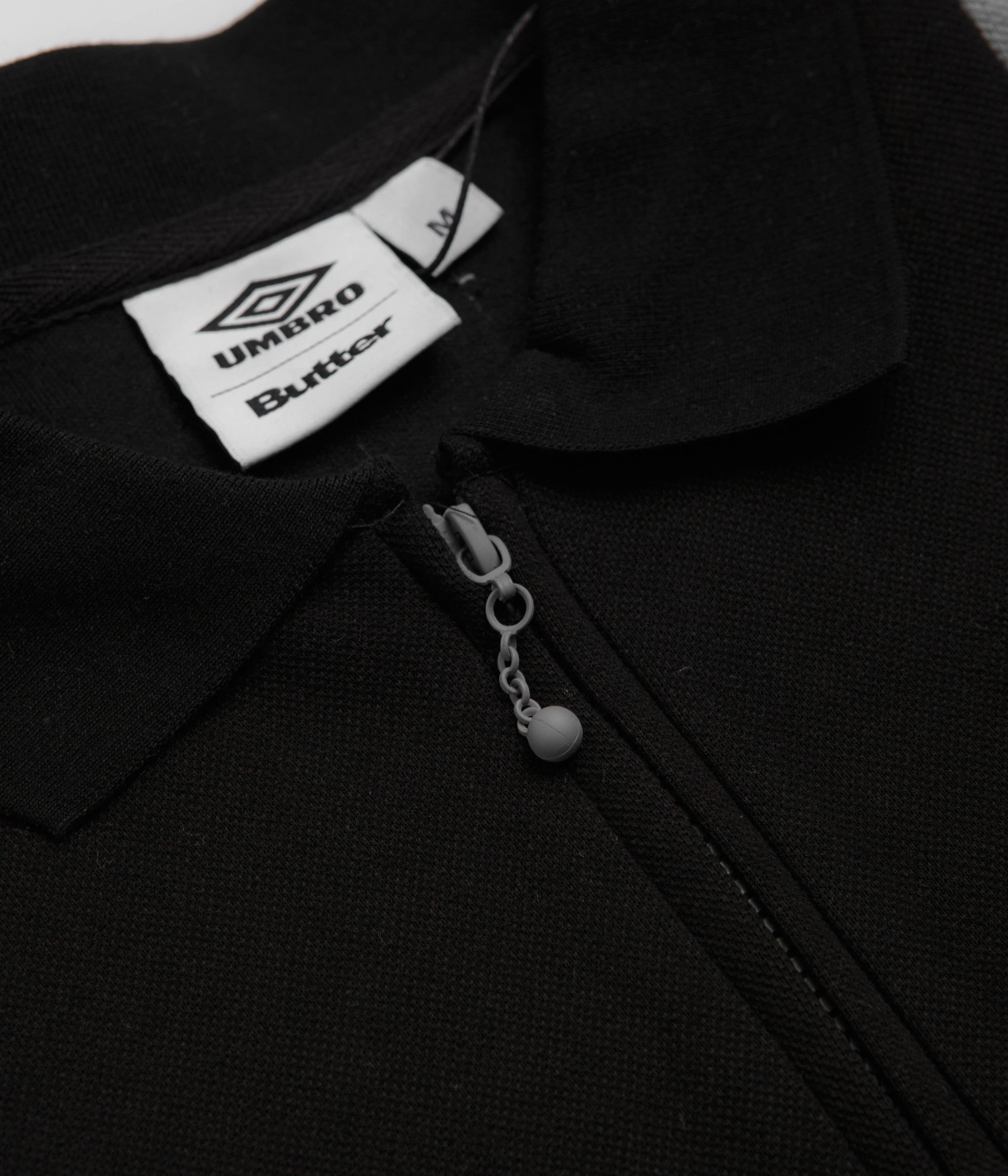 Butter Goods x Umbro Athletica Polo Shirt for Men - Black Cotton Performance Shirt - Casual & Athletic Wear for Golf, Tennis & Everyday Use