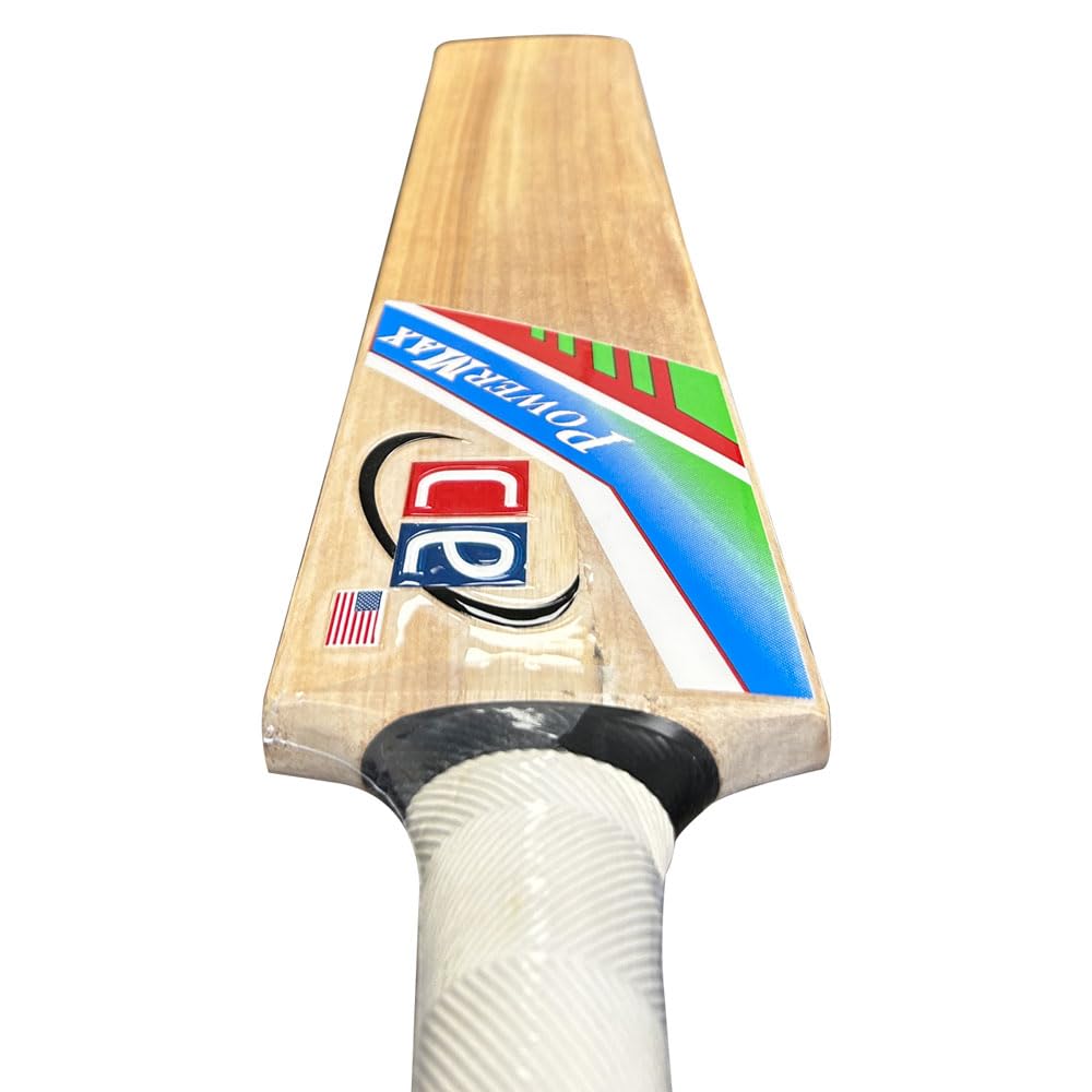 Premium Kashmir Willow Cricket Bat - CE Power Max with Free Bat Cover | Perfect for Practice, Matches & Training | High Performance Cricket Equipment for Players & Enthusiasts