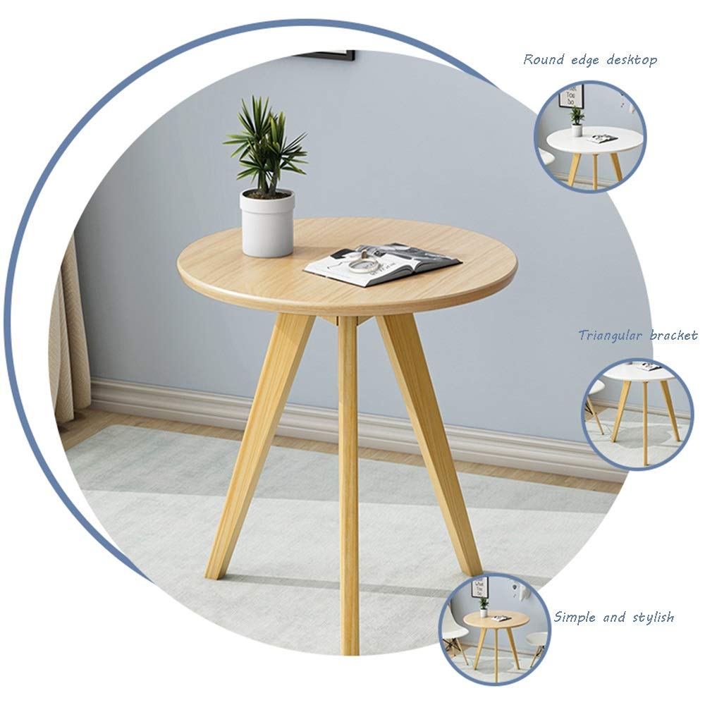 Compact Solid Wood Coffee Table - Portable Snack & Side Table for Small Spaces, Lightweight Corner Table for Living Room, Balcony, Dorm (45×45×47cm) | Perfect for Apartments, Reading Nook & TV Snacks