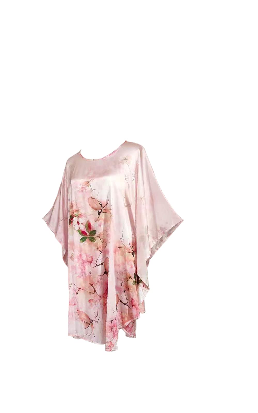 Luxury 100% Silk Pajamas for Women | Floral Print Silk Kimono Robe & Bathrobe with Doll Sleeves | Perfect for Spa Days, Bridal Showers & Relaxing at Home