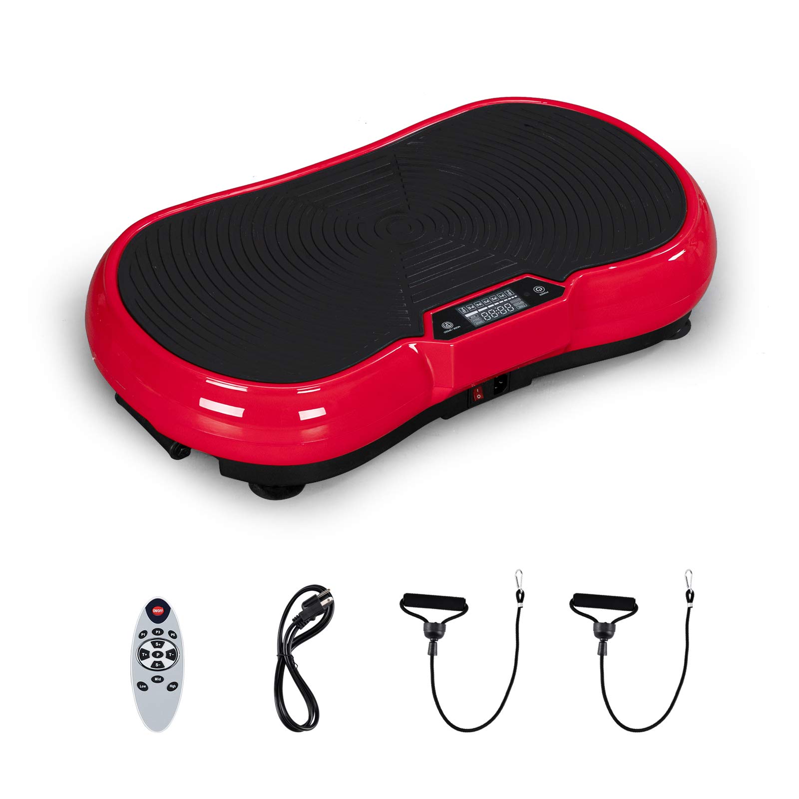 PEXMOR Vibration Plate Exercise Machine for Full Body Workout - 180 Speed Levels with Resistance Bands & Remote - Home Fitness Equipment for Weight Loss, Toning & Recovery - Perfect for Home Gym, Office & Physical Therapy