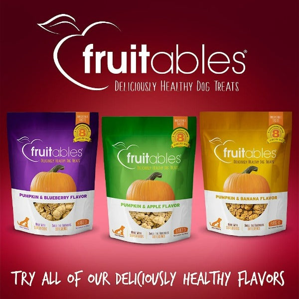 Fruitables Baked Crispy Bacon & Apple Dog Treats - Healthy Natural Snacks for Small & Large Dogs - Perfect for Training Rewards & Daily Treats