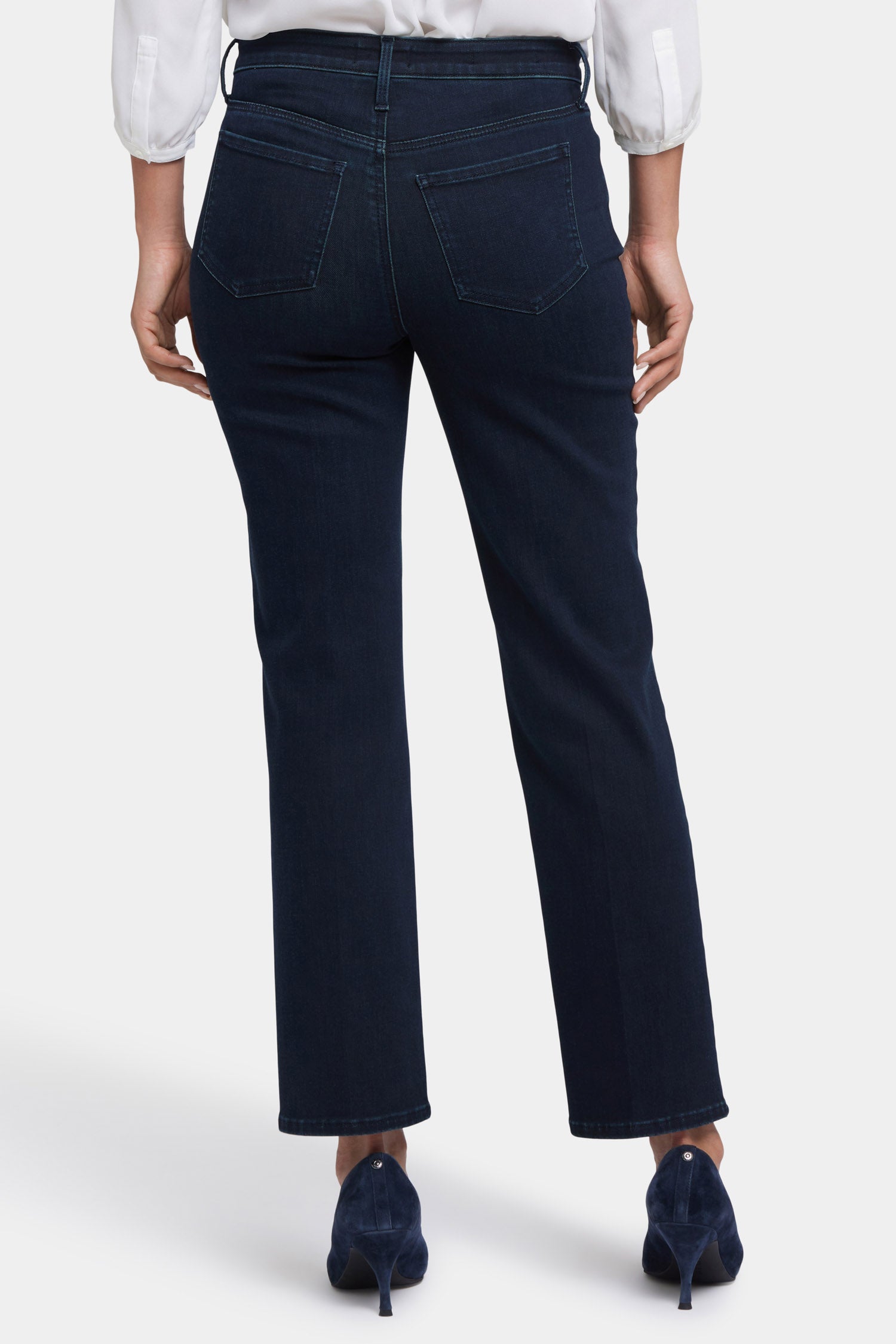 Bailey Relaxed Straight Ankle Jeans for Women - Midnight Wash Denim Pants | Comfortable Everyday Wear for Casual Outings & Work