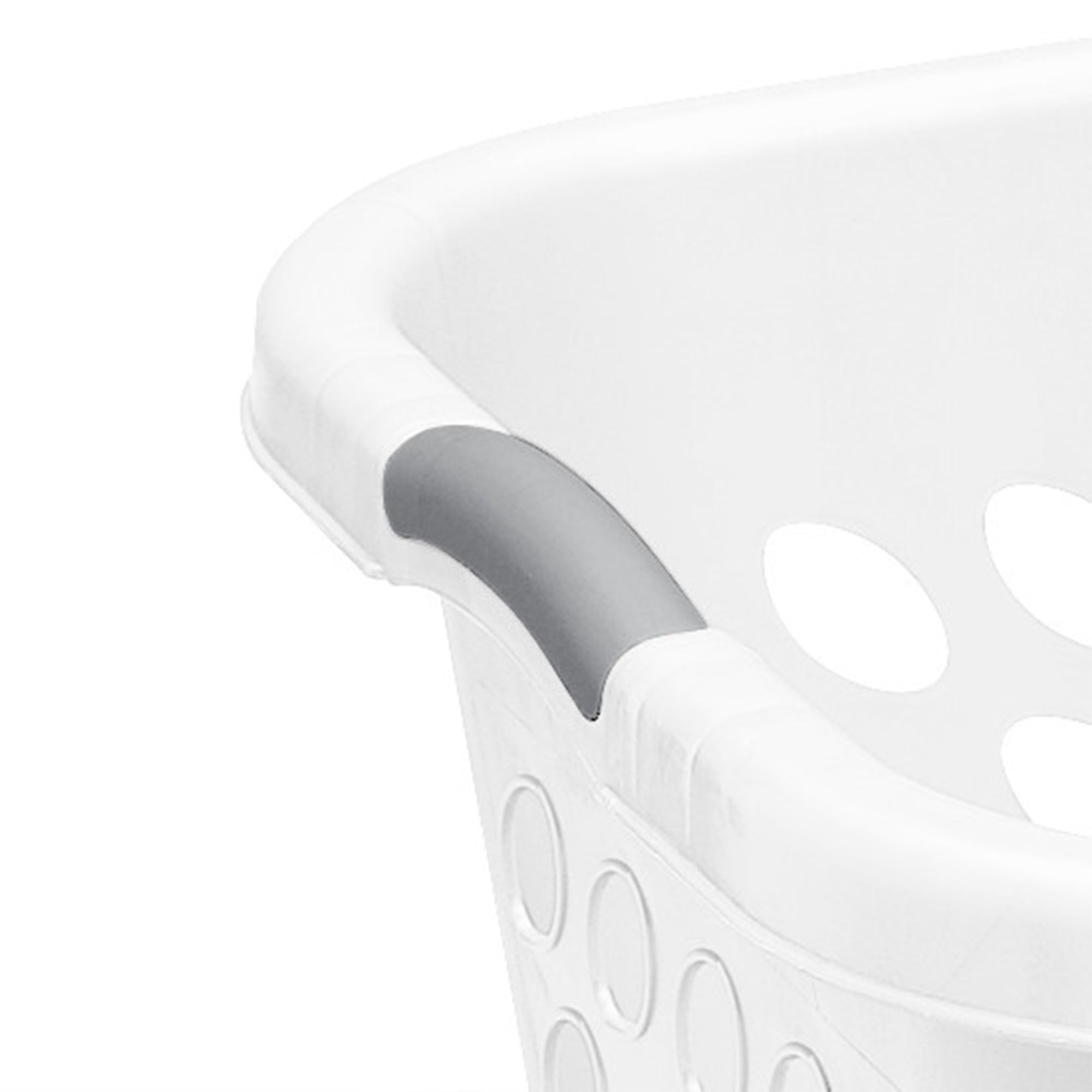 Sterilite 12-Pack White Plastic Laundry Baskets - 1.5 Bushel Capacity, Ultra Square Design for Clothes Storage - Perfect for Bedroom, Laundry Room & Dorm Organization
